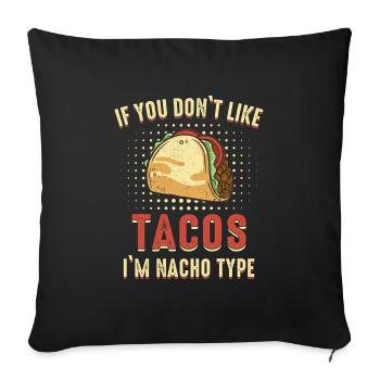 Taco Tacos Mexican Food Mexico - Sofa pillowcase 17,3'' x 17,3'' (45 x 45 cm) - black - Front