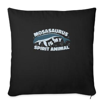 Mosasaurus Dinosaure Reptile Jurassique - Housse de coussin décorative 45 x 45 cm - noir - Devant