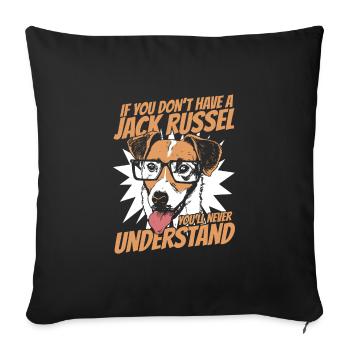 Jack Russell Terrier Dog Dog Owner - Sofa pillowcase 17,3'' x 17,3'' (45 x 45 cm) - black - Front