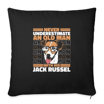 Jack Russell Terrier Dog Dog Owner - Sofa pillowcase 17,3'' x 17,3'' (45 x 45 cm) - black - Front