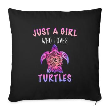 Turtle Sea Turtle Turtle Animal - Sofa pillowcase 17,3'' x 17,3'' (45 x 45 cm) - black - Front