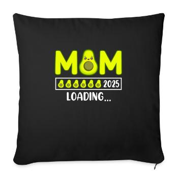 Maman 2025 Chargement de bébé Avocat Amour Maman - Housse de coussin décorative 45 x 45 cm - noir - Devant