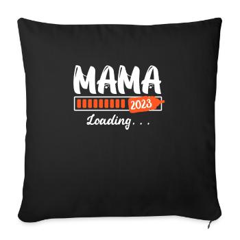 Mama to be 2023 pregnant with girl Boy Mom - Sofa pillowcase 17,3'' x 17,3'' (45 x 45 cm) - black - Front