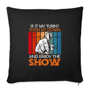Dart Play Darts Show Score Darts - Sofa pillowcase 17,3'' x 17,3'' (45 x 45 cm) - black - Front