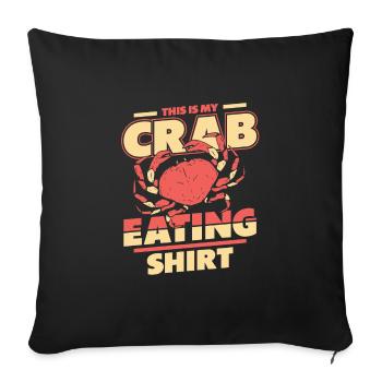 Crab Hermit Crab Crab Crab Cancer - Sofa pillowcase 17,3'' x 17,3'' (45 x 45 cm) - black - Front