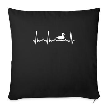 Duck Ducks Bird Animal Quack - Sofa pillowcase 17,3'' x 17,3'' (45 x 45 cm) - black - Front