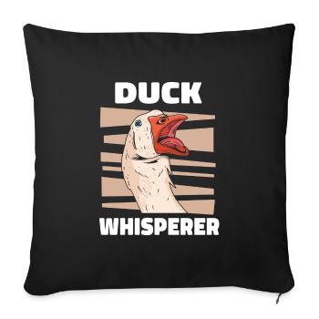 Duck Ducks Bird Animal Quack - Sofa pillowcase 17,3'' x 17,3'' (45 x 45 cm) - black - Front