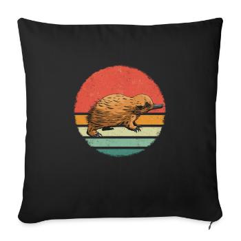 Platypus Animal - Sofa pillowcase 17,3'' x 17,3'' (45 x 45 cm) - black - Front
