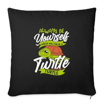 Turtle Sea Turtle Turtle Animal - Sofa pillowcase 17,3'' x 17,3'' (45 x 45 cm) - black - Front