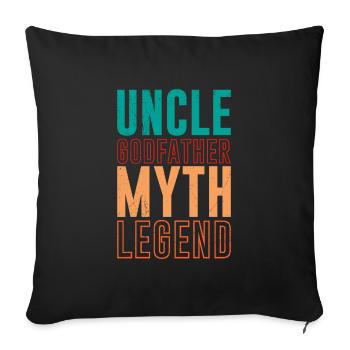Mythe de l’oncle parrain Légende - Housse de coussin décorative 45 x 45 cm - noir - Devant