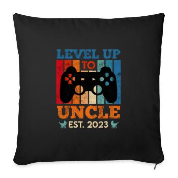 Niveau de l’oncle de jeu jusqu’à l’oncle 2023 - Housse de coussin décorative 45 x 45 cm - noir - Devant