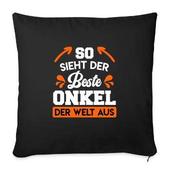 So sieht der beste Onkel der Welt aus - Sofakissenbezug 45 x 45 cm - Schwarz - Vorne