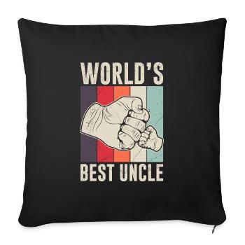 Meilleur oncle du monde - Housse de coussin décorative 45 x 45 cm - noir - Devant
