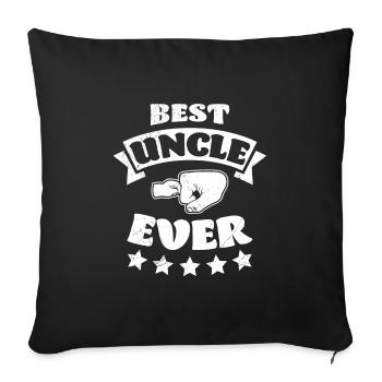 Best Uncle ever - Sofa pillowcase 17,3'' x 17,3'' (45 x 45 cm) - black - Front