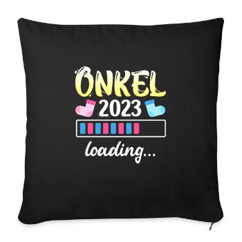 Onkel 2023 loading bester Onkel 2023 - Sofakissenbezug 45 x 45 cm - Schwarz - Vorne