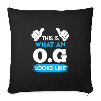 O.G. Uncle Gangster Uncle - Sofa pillowcase 17,3'' x 17,3'' (45 x 45 cm) - black - Front