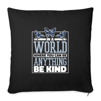 Butterfly Monarch Butterfly Colorful Butterflies - Sofa pillowcase 17,3'' x 17,3'' (45 x 45 cm) - black - Front