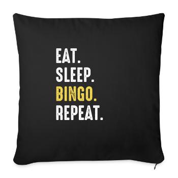 Bingo Gambling Loterie Joueurs de bingo - Housse de coussin décorative 45 x 45 cm - noir - Devant