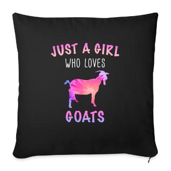 Chèvre Chèvre Chèvre Animal Chèvre - Housse de coussin décorative 45 x 45 cm - noir - Devant