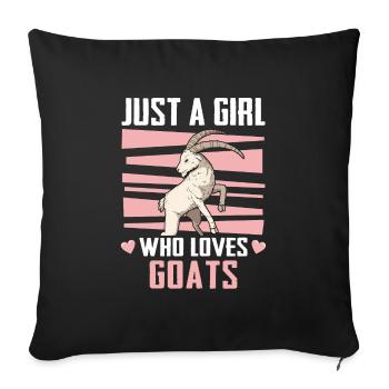 Goat Goat Goats Animal Goat - Sofa pillowcase 17,3'' x 17,3'' (45 x 45 cm) - black - Front