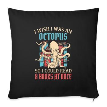 Octopus Octopus Cuttlefish Animal - Sofa pillowcase 17,3'' x 17,3'' (45 x 45 cm) - black - Front