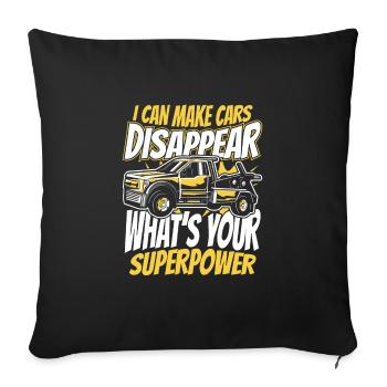Tow Truck Truck Tow Truck - Sofa pillowcase 17,3'' x 17,3'' (45 x 45 cm) - black - Front