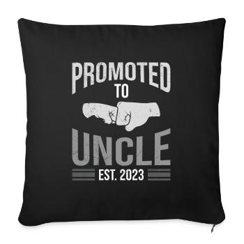 Promu Oncle 2023 - Housse de coussin décorative 45 x 45 cm - noir - Devant