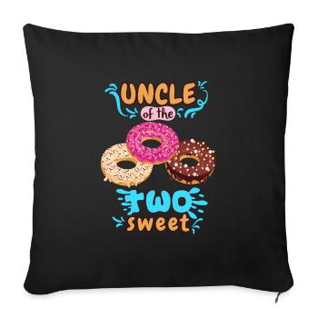 Oncle des deux bonbons Oncle de deux - Housse de coussin décorative 45 x 45 cm - noir - Devant