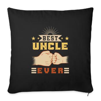 Best Uncle ever Vintage Uncle - Sofa pillowcase 17,3'' x 17,3'' (45 x 45 cm) - black - Front
