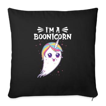 Halloween Einhorn Boonicorn Kostüm - Sofakissenbezug 45 x 45 cm - Schwarz - Vorne