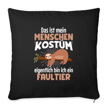 This is my human costume sloth Halloween - Sofa pillowcase 17,3'' x 17,3'' (45 x 45 cm) - black - Front