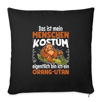 This is My Man Costume Monkey Halloween - Sofa pillowcase 17,3'' x 17,3'' (45 x 45 cm) - black - Front
