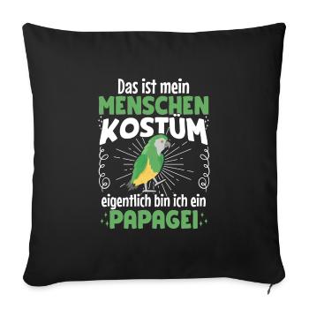 This is my human costume parrot Halloween - Sofa pillowcase 17,3'' x 17,3'' (45 x 45 cm) - black - Front