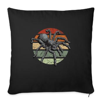 Spiders and tarantulas Tarantula - Sofa pillowcase 17,3'' x 17,3'' (45 x 45 cm) - black - Front