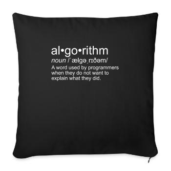 Algorithm für Programmierer - Sofakissenbezug 45 x 45 cm - Schwarz - Vorne