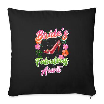 godmother, the bride's aunt, best aunt - Sofa pillowcase 17,3'' x 17,3'' (45 x 45 cm) - black - Front