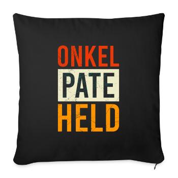 Pate Held Onkel - Sofakissenbezug 45 x 45 cm - Schwarz - Vorne