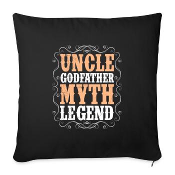 Mythe de l’oncle parrain Légende - Housse de coussin décorative 45 x 45 cm - noir - Devant