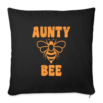 Aunty Bee The best aunt in the world Bees Aunt - Sofa pillowcase 17,3'' x 17,3'' (45 x 45 cm) - black - Front