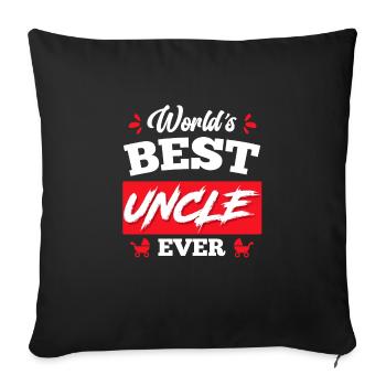 Meilleur oncle au monde Bester Onkel - Housse de coussin décorative 45 x 45 cm - noir - Devant