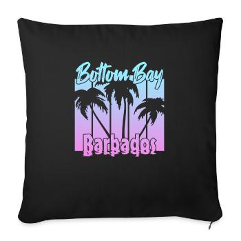 Vintage Bottom Bay Barbados Sunset - Sofa pillowcase 17,3'' x 17,3'' (45 x 45 cm) - black - Front