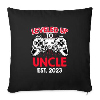 Niveau jusqu’à Oncle 2023 - Housse de coussin décorative 45 x 45 cm - noir - Devant
