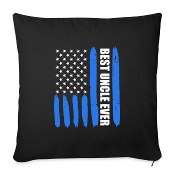 USA Onkel Bester Onkel - Sofakissenbezug 45 x 45 cm - Schwarz - Vorne