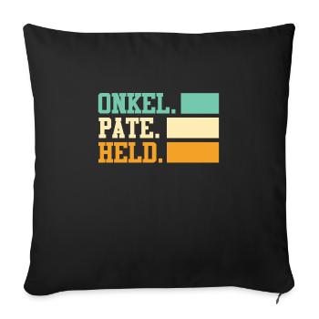 Onkel Pate Held Onkel - Sofakissenbezug 45 x 45 cm - Schwarz - Vorne