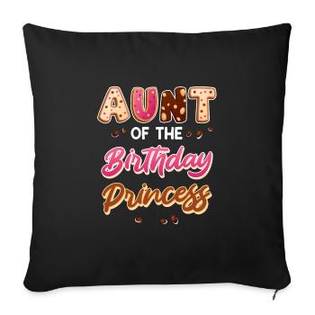 Best Aunt in the World Birthday Girl Niece Aunt - Sofa pillowcase 17,3'' x 17,3'' (45 x 45 cm) - black - Front
