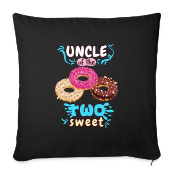 Oncle des deux bonbons Oncle de deux - Housse de coussin décorative 45 x 45 cm - noir - Devant