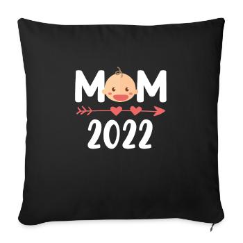 Werdende Mama 2024 Mutter 2022 Schwanger - Sofakissenbezug 45 x 45 cm - Schwarz - Vorne