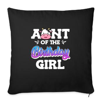 Best Aunt in the World Birthday Girl Niece Aunt - Sofa pillowcase 17,3'' x 17,3'' (45 x 45 cm) - black - Front