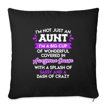 Tante merveilleuse Meilleure tante du monde Tante - Housse de coussin décorative 45 x 45 cm - noir - Devant