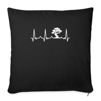 Bonsai Tree Japanese Bonsai - Sofa pillowcase 17,3'' x 17,3'' (45 x 45 cm) - black - Front